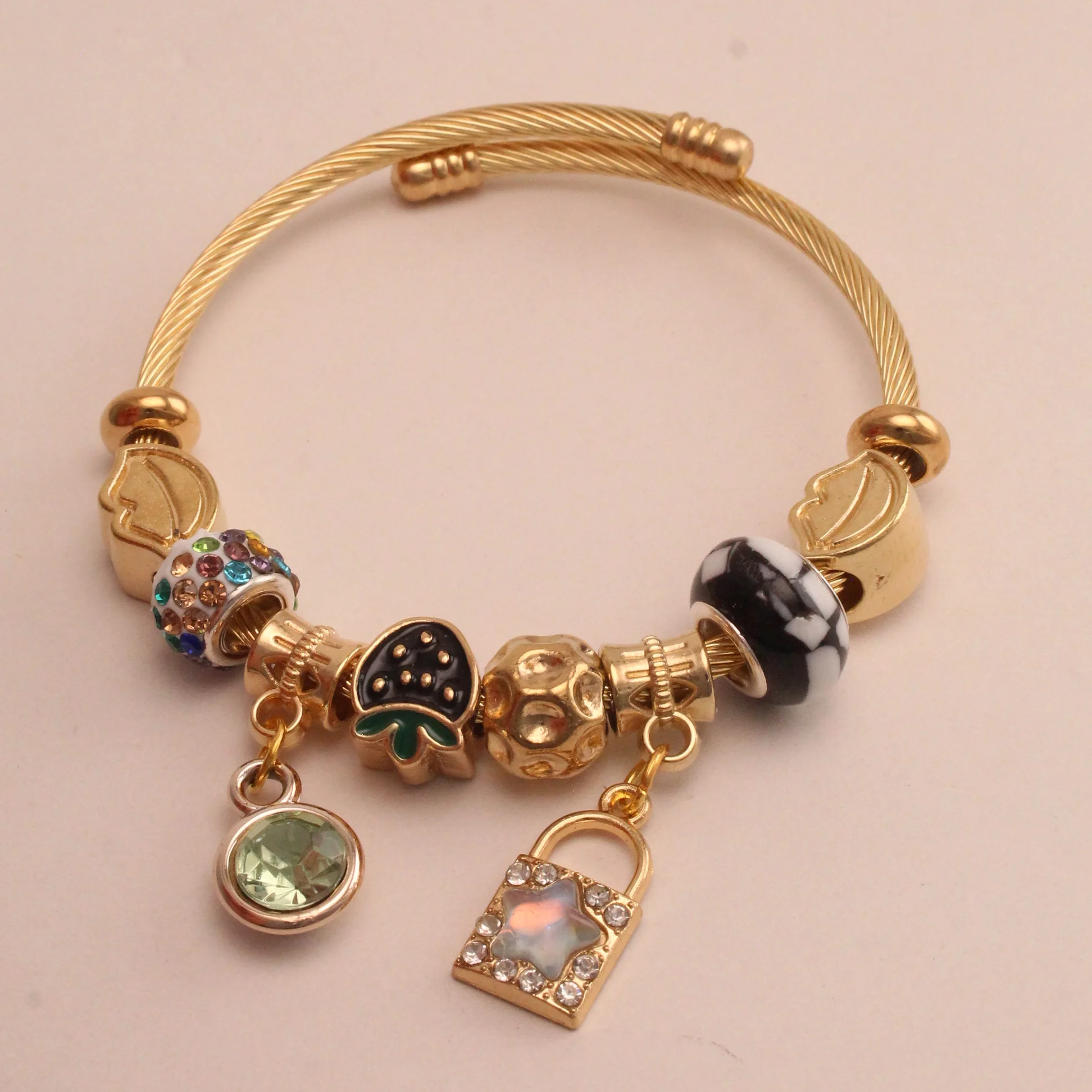 Pul. tipo pan. candado cristal rodio graduable - PAN031 - Foto 1